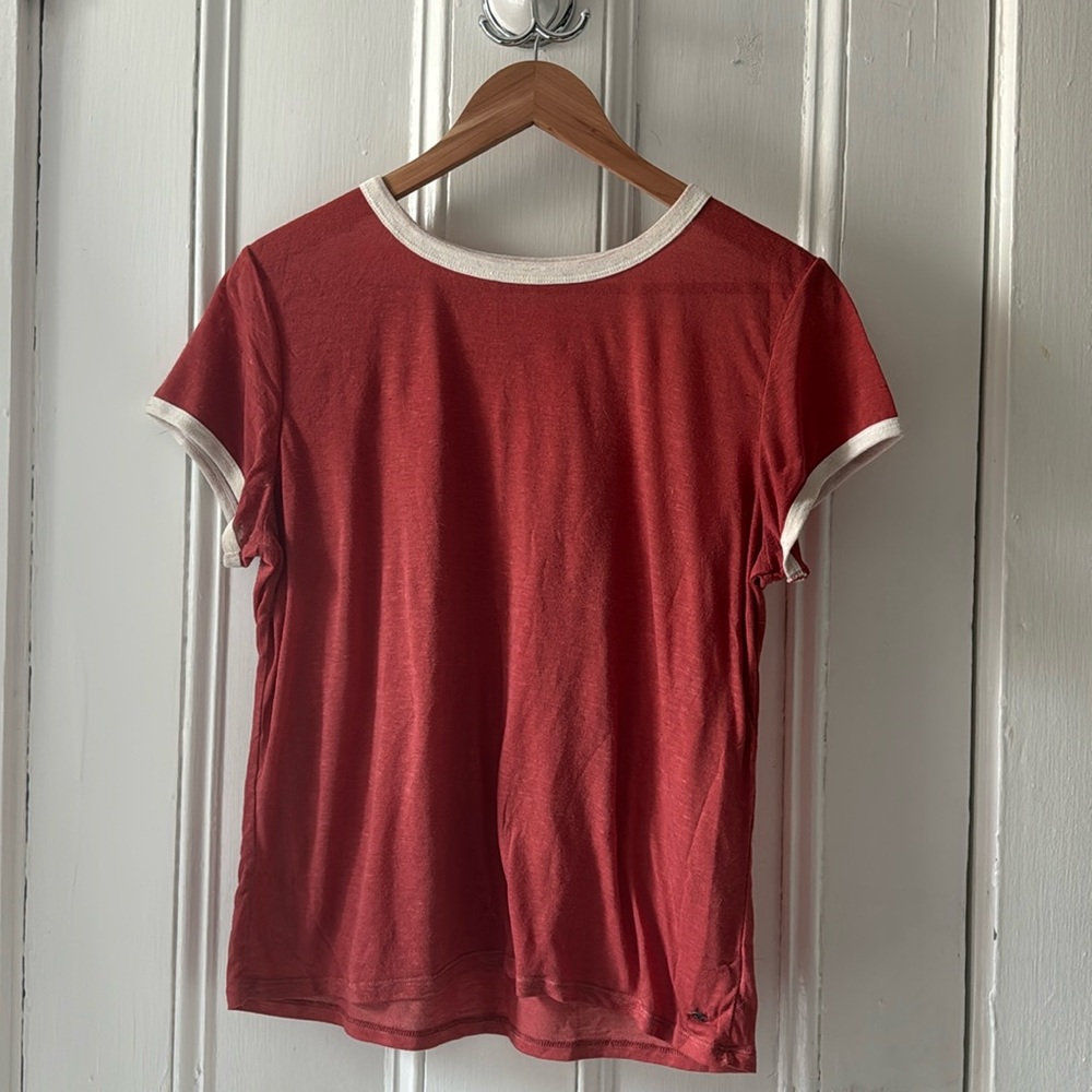 Pink light fabric T-shirt